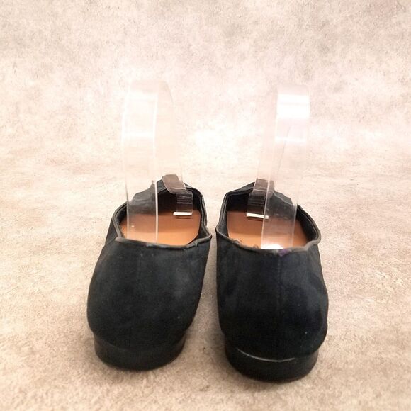 Merona Womens Size 7.5 Black Slip On Loafer Pointed Toe Flats - Picture 5 of 11